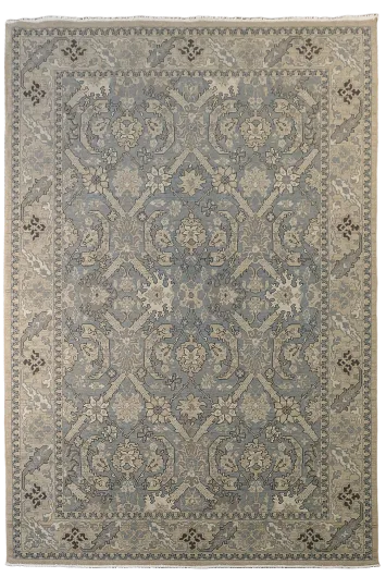Silver Washed Ziegler Turkish Area Rug 7x10