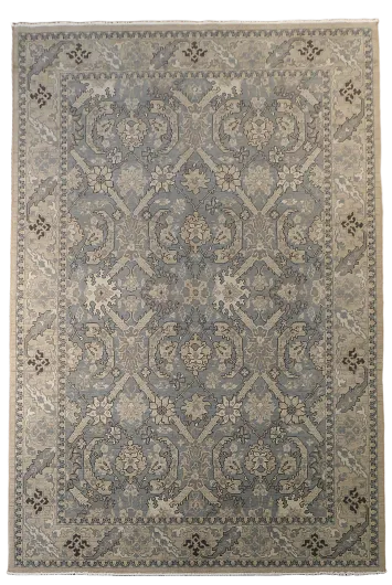 Silver Washed Ziegler Turkish Area Rug 7x10