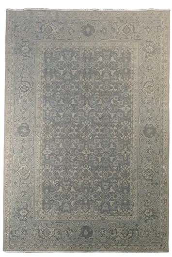 Silver Washed Ziegler Turkish Area Rug 7x10