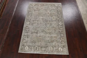 Silver Washed Ziegler Turkish Area Rug 7x10