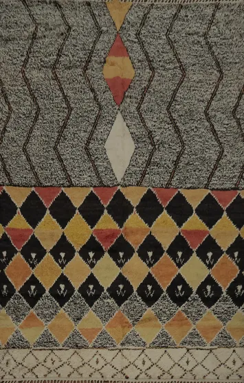 Luxurious Moroccan Area Rug 8x10 with Unique Geometric Patterns