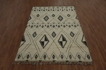 Chic Moroccan Area Rug 6x9 with a Geometric Flair for Living Spaces