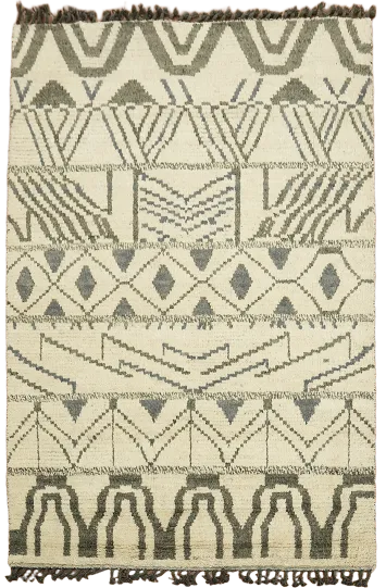 Geometric Moroccan Oriental Area Rug 4x7
