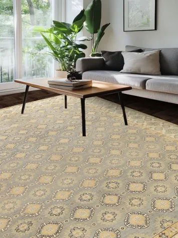 Geometric Khotan Oriental Area Rug 9x12