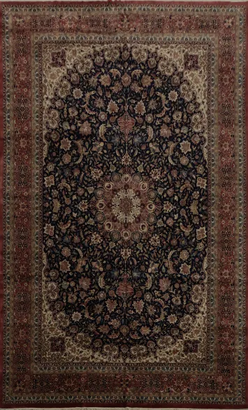 Timeless Beauty Isfahan Persian Large Rug 12x18 with Detailed Patterns