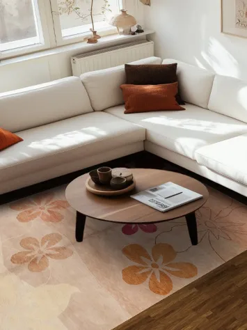 Floral Nepal Tibetan Oriental Area Rug 6x9