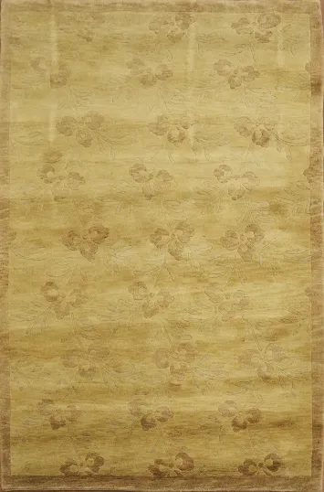 All-Over Floral Nepal Tibetan Oriental Area Rug 4x6