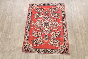 Paisley Kashan Persian Area Rug 3x5