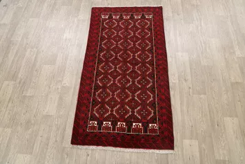 Geometric Balouch Persian Area Rug 3x6