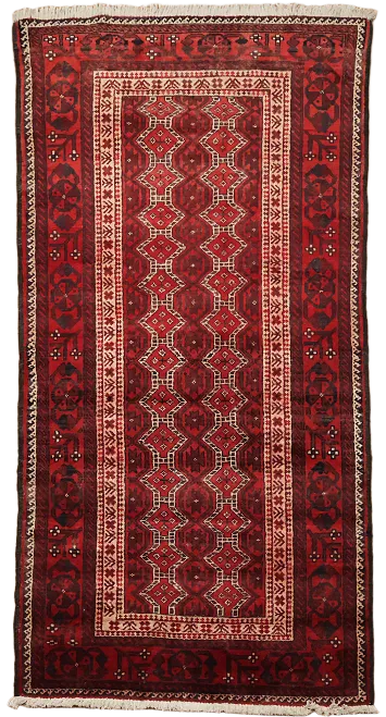 Geometric Balouch Persian Area Rug 3x6