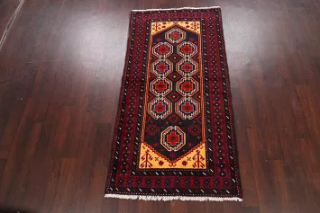 Geometric Balouch Persian runner Rug 3x7