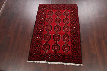 Geometric Balouch Persian Area Rug 4x5