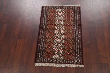 Geometric Balouch Persian Area Rug 3x4