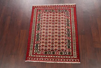 Geometric Balouch Persian Area Rug 3x4