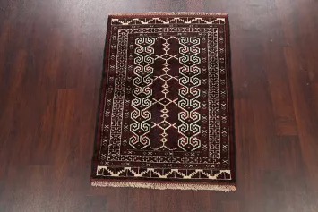 Geometric Balouch Persian Area Rug 3x4