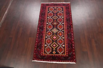 Geometric Balouch Persian Area Rug 3x6