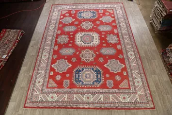 100% Vegetable Dye Super Kazak Oriental Area Rug 10x14