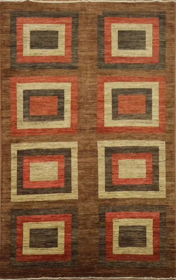 100% Vegetable Dye Gabbeh Kashkoli Oriental Area Rug 6x9