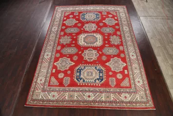 100% Vegetable Dye Super Kazak Oriental Area Rug 10x14