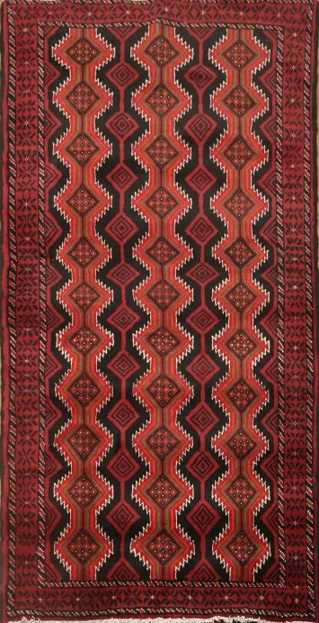 Geometric Balouch Persian Area Rug 3x6