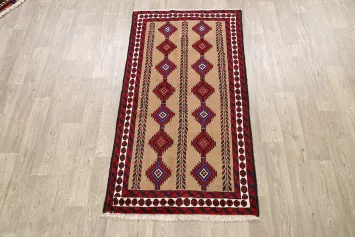 Geometric Balouch Persian Area Rug 3x6
