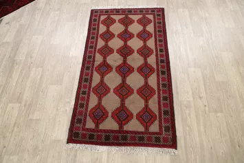 Geometric Balouch Persian Area Rug 3x6