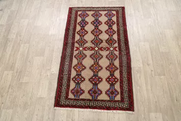 Geometric Balouch Persian Area Rug 3x6