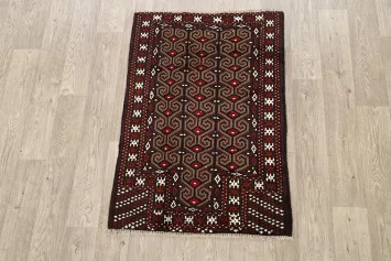 Geometric Balouch Persian Area Rug 3x4