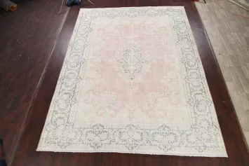 Muted Distressed Kerman Persian Area Rug 10x13