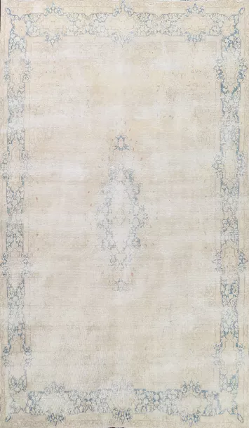 Muted Distressed Tabriz Persian Area Rug 10x13