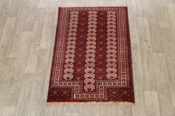 Geometric Balouch Persian Area Rug 3x4