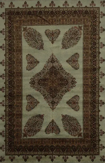 100% Vegetable Dye Floral Tabriz Persian Area Rug 10x14