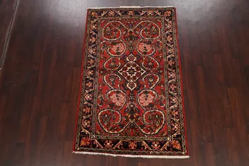 Vegetable Dye Floral Bakhtiari Persian Area Rug 4x7