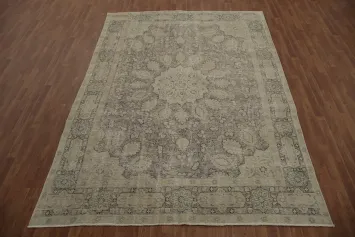 Distressed Tabriz Persian Area Rug 8x11 for Cozy Living Rooms