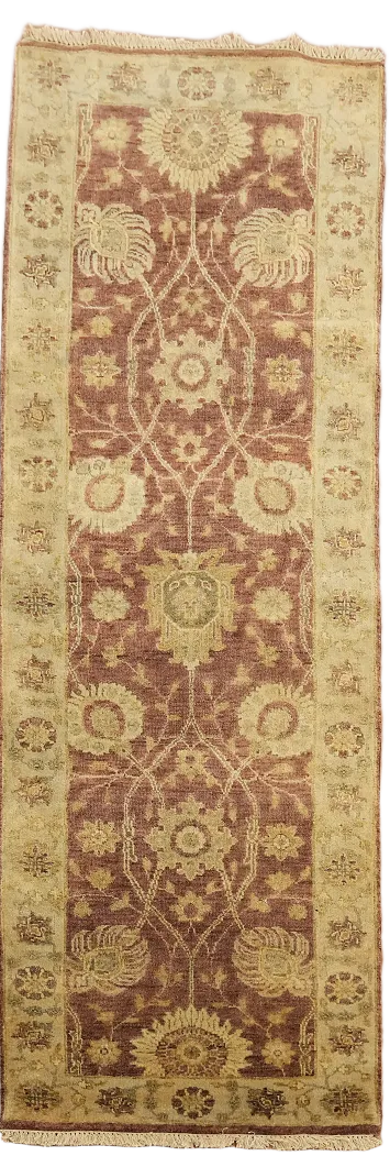 Floral Peshawar Oriental Runner Rug 3x8