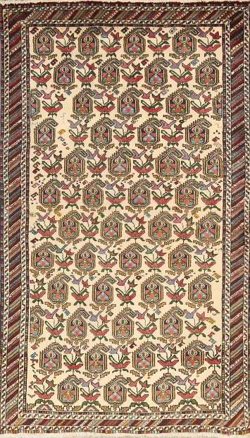 Geometric Sirjan Persian Area Rug 3x5