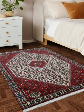 Vegetable Dye Tribal Abadeh Persian Area Rug 3x5