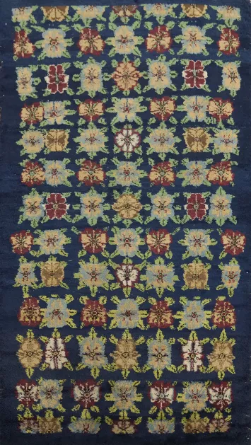 Vibrant Floral Pattern Vintage Bakhtiari Persian Rug 4x7
