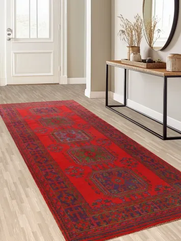 Geometric Oushak Oriental Area Rug 5x11