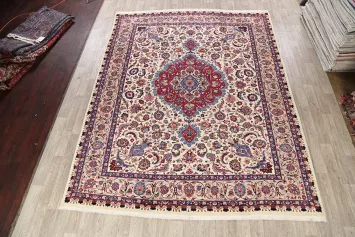 100% Vegetable Dye Floral Kashmar Persian Area Rug 10x13