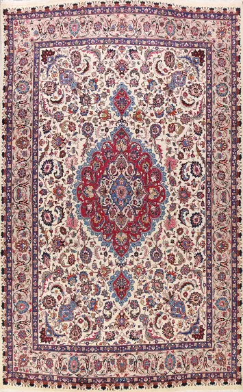 100% Vegetable Dye Floral Kashmar Persian Area Rug 10x13