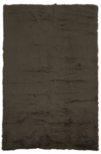 Luxurious Dark Plush Shaggy Rug for Minimalist Decor 5'x7'