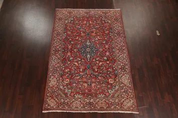 Vegetable Dye Floral Mahal Persian Area Rug 7x11