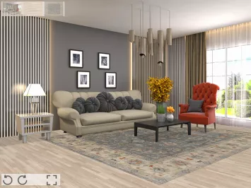 Hand-Knotted Floral Oushak Oriental Wool Rug 8x10