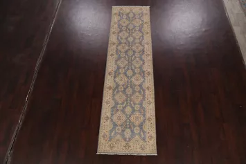 100% Vegetable Dye Peshawar Chobi Oriental Runner Rug 3x10