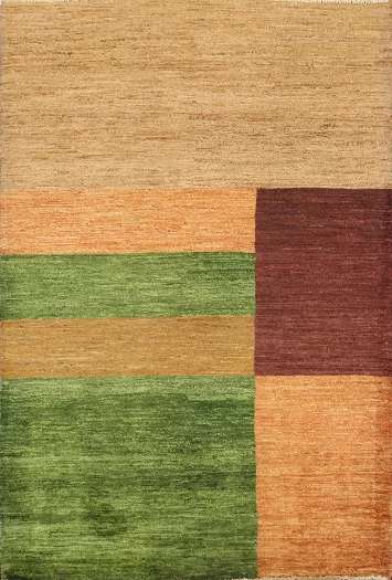 Modern Gabbeh Kashkoli Oriental Area Rug 3x5