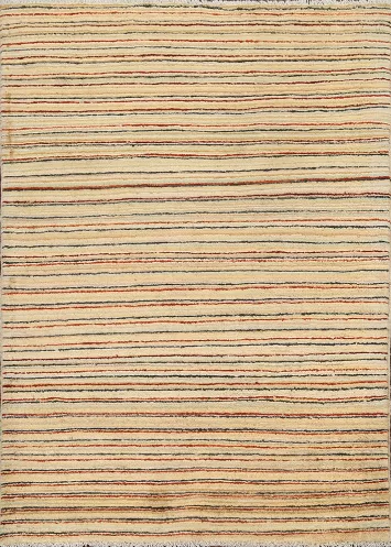 Stripe Gabbeh Kashkoli Oriental Area Rug 3x5