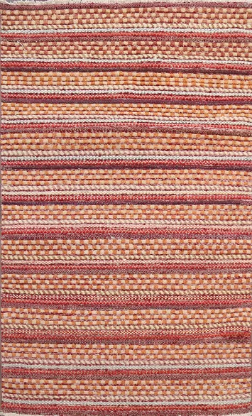 Checkered Stripe Gabbeh Kashkoli Oriental Area Rug 4x6