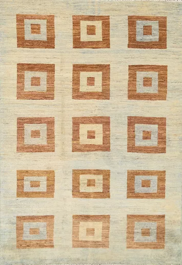 Geometric Gabbeh Kashkoli Oriental Area Rug 4x6