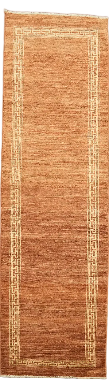Bordered Gabbeh Kashkoli Oriental Runner Rug 3x9